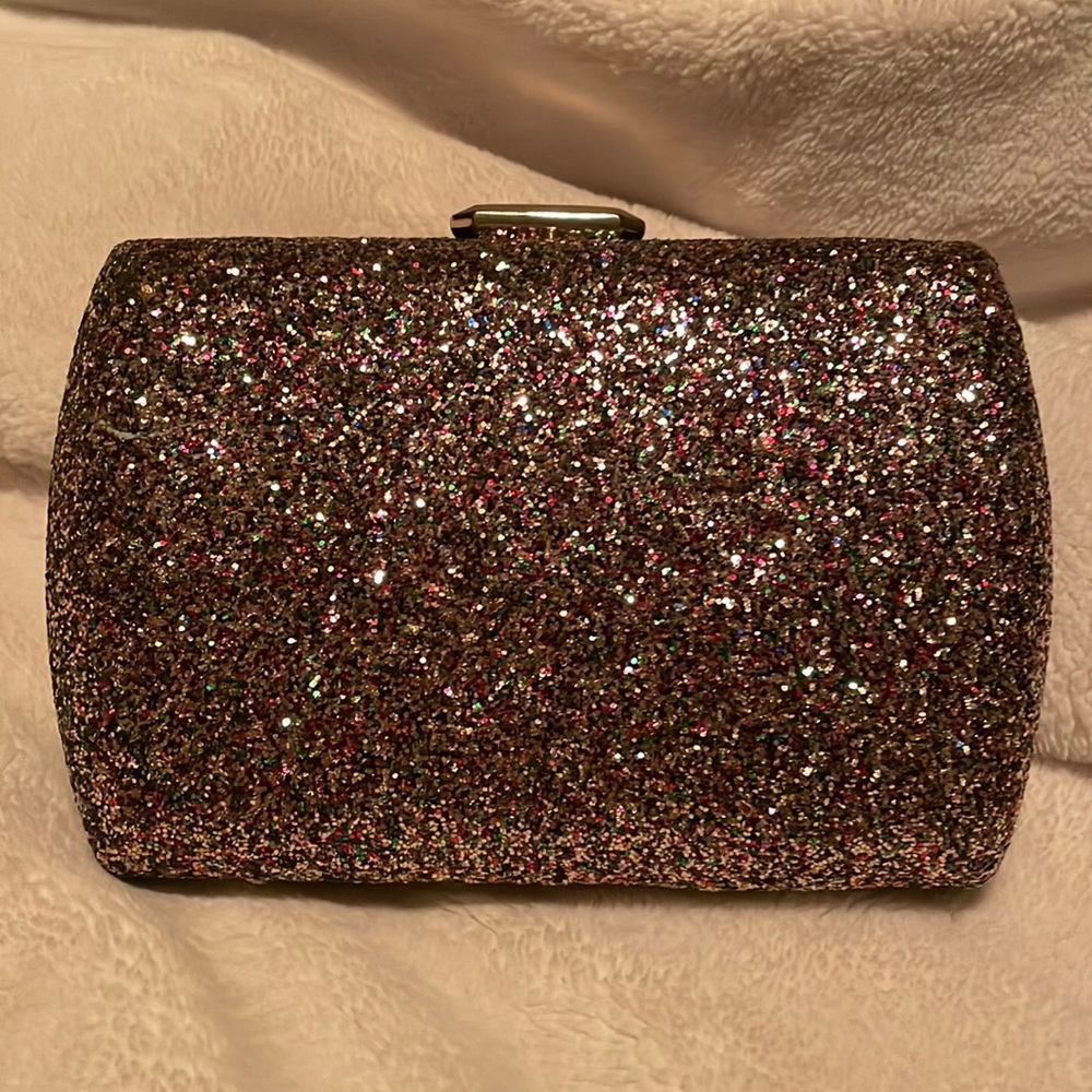 Madison West Glitter Box Clutch. - Picture 2 of 5